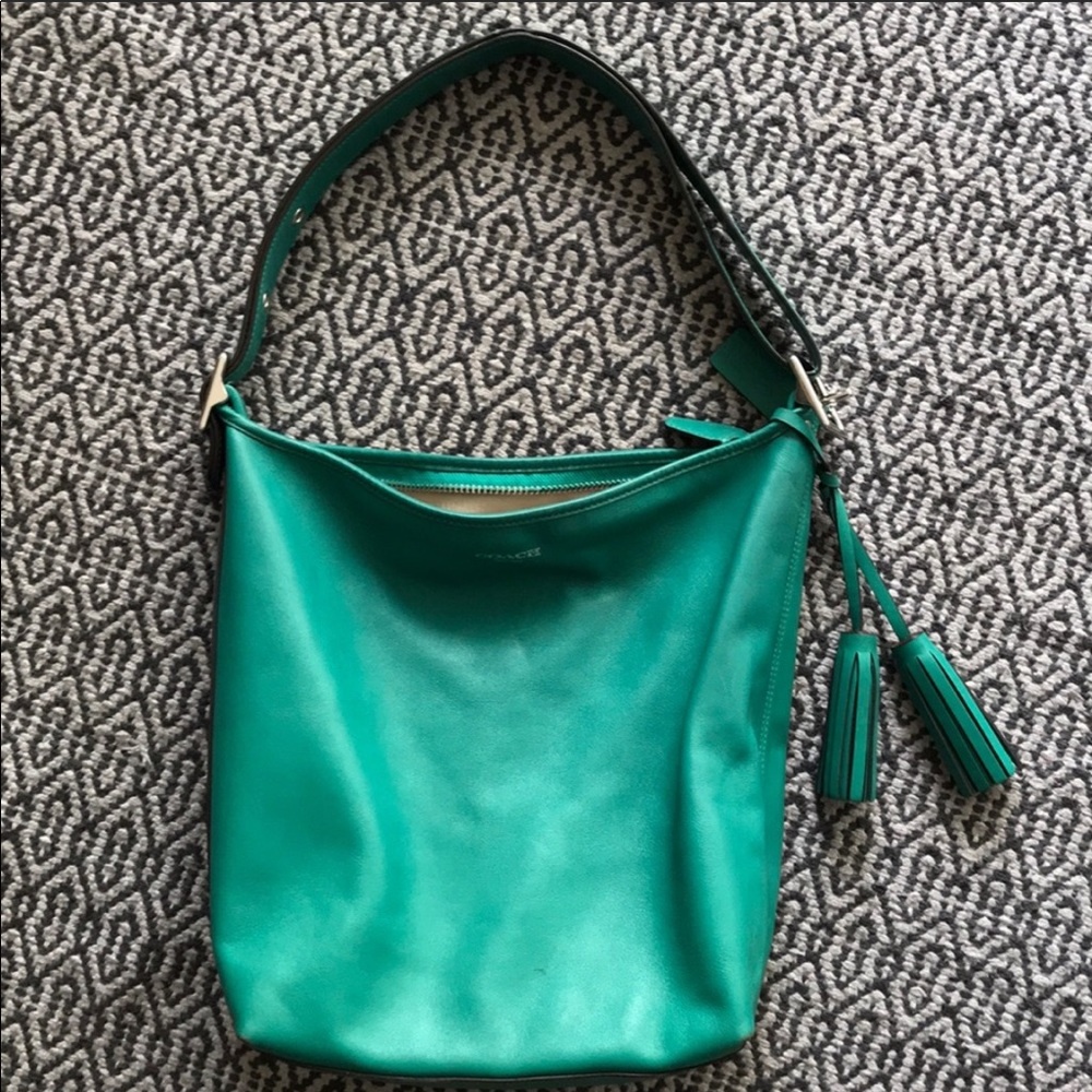 Coach emerald green legacy duffle
